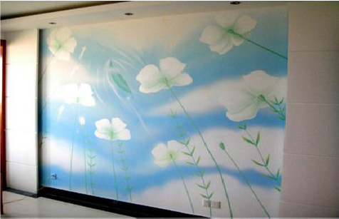  浚县画墙绘怎么画好白云的蓬松感？