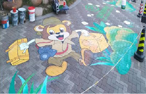  浚县夏季画地面彩绘会遇到的问题