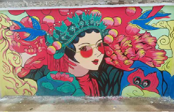  浚县墙体彩绘-网红墙