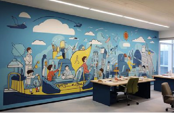  浚县办公室墙绘的特点。