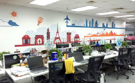  浚县教你设计办公室墙绘的方法。