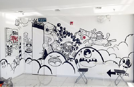  浚县手绘墙并非传统涂鸦。